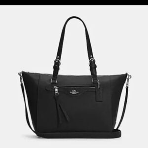 Coach Black Leather Tote Bag